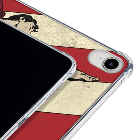 DC Comics Superman Vintage Pose American Flag iPad 11th Gen (2025) Clear Case