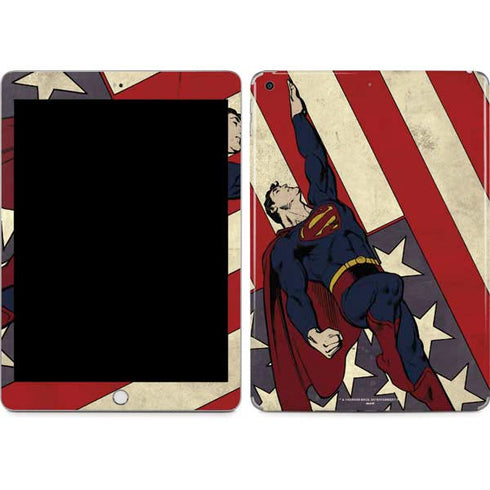 DC Comics Superman Vintage Pose American Flag Apple iPad Skin