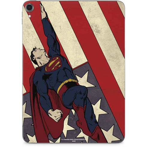 DC Comics Superman Vintage Pose American Flag Apple iPad Pro Skin