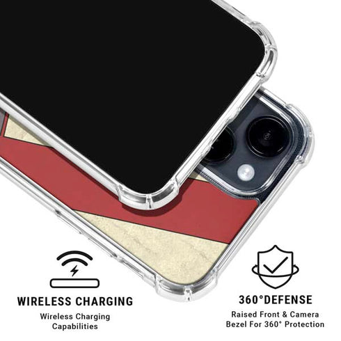 DC Comics Superman Vintage Pose American Flag iPhone 15 Clear Case