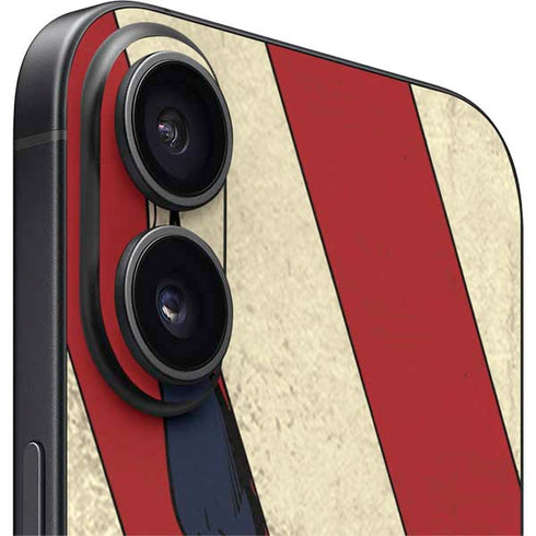 DC Comics Superman Vintage Pose American Flag iPhone 16 Plus Skin