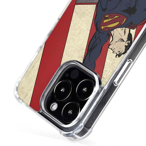 DC Comics Superman Vintage Pose American Flag iPhone 16 Pro Max MagSafe Case