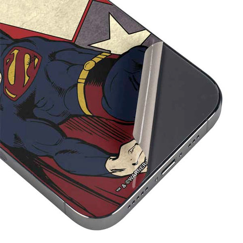 DC Comics Superman Vintage Pose American Flag iPhone 16 Pro Max Skin