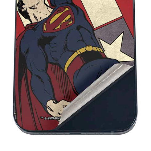 DC Comics Superman Vintage Pose American Flag iPhone 16 Skin