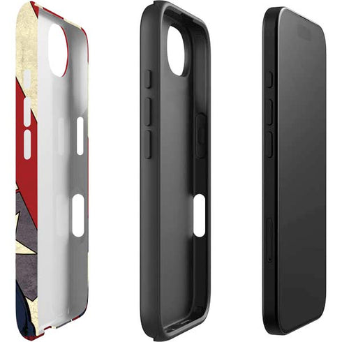 DC Comics Superman Vintage Pose American Flag iPhone 16e Impact Case