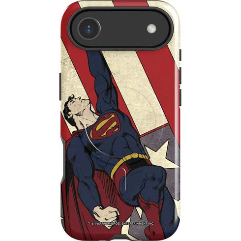 DC Comics Superman Vintage Pose American Flag iPhone 17 Air Magsafe Impact Case