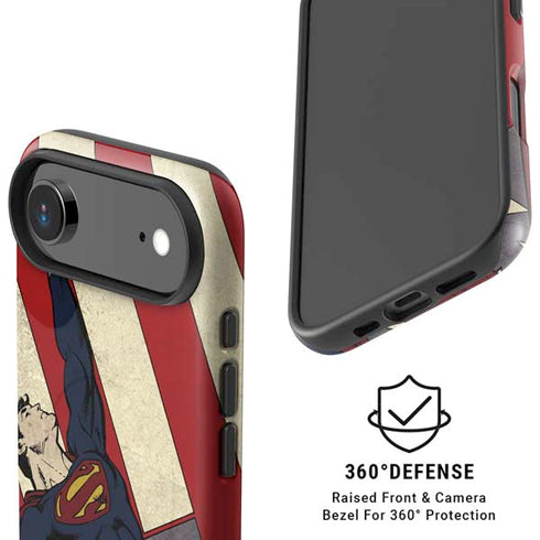 DC Comics Superman Vintage Pose American Flag iPhone 17 Air Magsafe Impact Case
