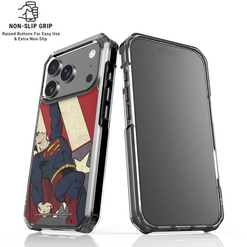 DC Comics Superman Vintage Pose American Flag iPhone 17 Pro Max MagSafe Case