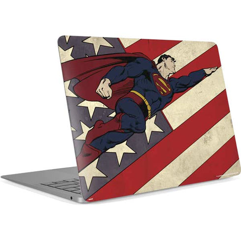 DC Comics Superman Vintage Pose American Flag Apple MacBook Air Skin
