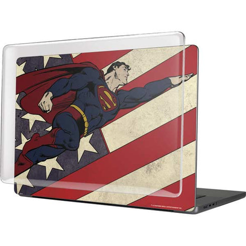 DC Comics Superman Vintage Pose American Flag MacBook Cases