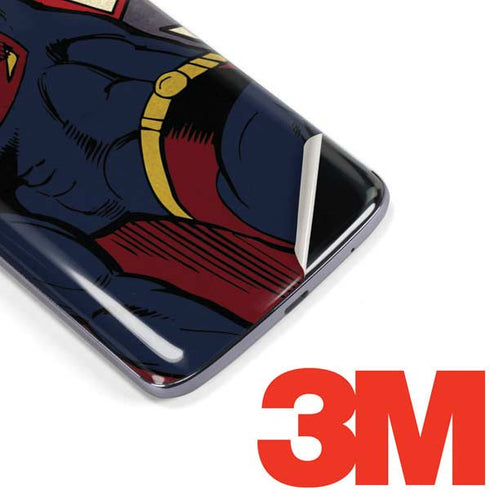 DC Comics Superman Vintage Pose American Flag Moto E5 Plus Skin