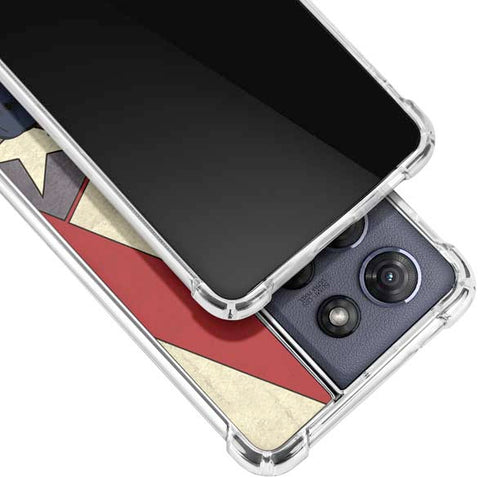 DC Comics Superman Vintage Pose American Flag Moto G 5G (2025) Clear Case