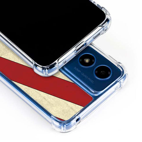 DC Comics Superman Vintage Pose American Flag Moto G 5G (2024) Clear Case