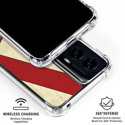 DC Comics Superman Vintage Pose American Flag Moto G Power 5G (2024) Clear Case