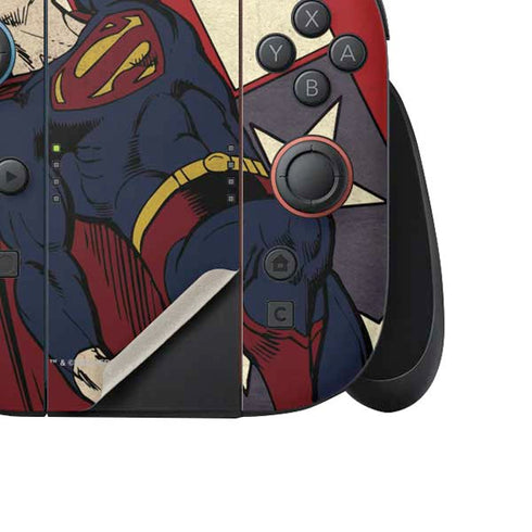 DC Comics Superman Vintage Pose American Flag Nintendo Switch 2 (2025) Joy-Con Controller Skin