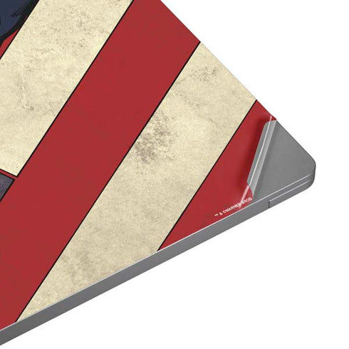 DC Comics Superman Vintage Pose American Flag Laptop Skins