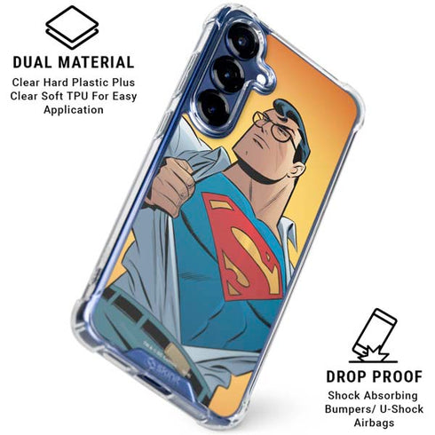 DC Comics Superman 90's Animated Series Galaxy S25 Clear Case