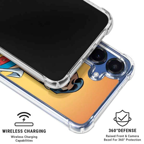 DC Comics Superman 90's Animated Series Galaxy S25 Plus Clear Case