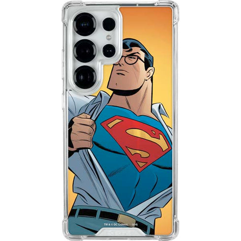 DC Comics Superman 90's Animated Series Galaxy S25 Ultra Clear Case