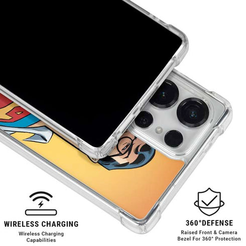 DC Comics Superman 90's Animated Series Galaxy S25 Ultra Clear Case