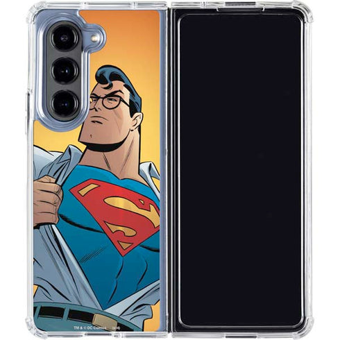 DC Comics Superman 90's Animated Series Galaxy Z Fold5 5G Clear Case
