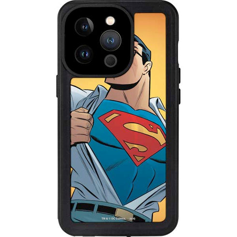 DC Comics Superman 90's Animated Series iPhone 15 Pro Waterproof Case