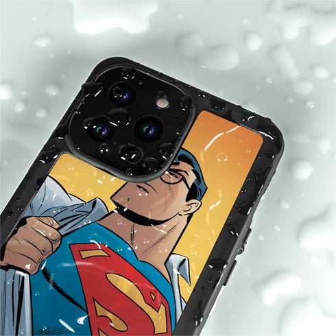 DC Comics Superman 90's Animated Series iPhone 15 Pro Waterproof Case