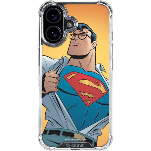 DC Comics Superman 90's Animated Series iPhone 16 Clear Case