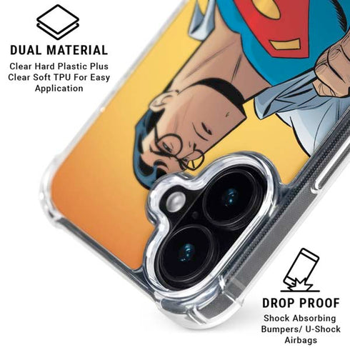 DC Comics Superman 90's Animated Series iPhone 16 Clear Case