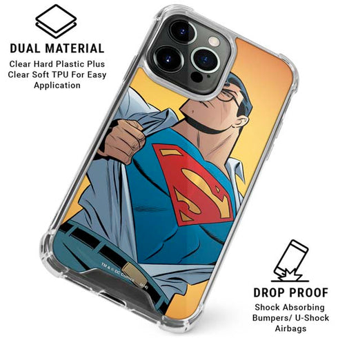 DC Comics Superman 90's Animated Series iPhone 16 Pro Clear Case