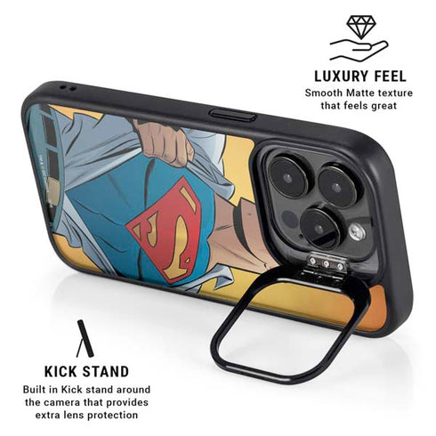 DC Comics Superman 90's Animated Series iPhone 16 Pro Max Kickstand Case