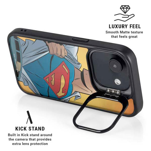 DC Comics Superman 90's Animated Series iPhone 16e Kickstand Case