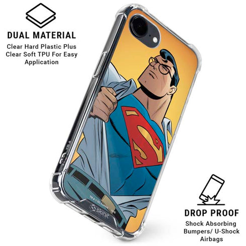 DC Comics Superman 90's Animated Series iPhone 16e Clear Case