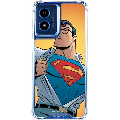 DC Comics Superman 90's Animated Series Moto G 5G (2024) Clear Case