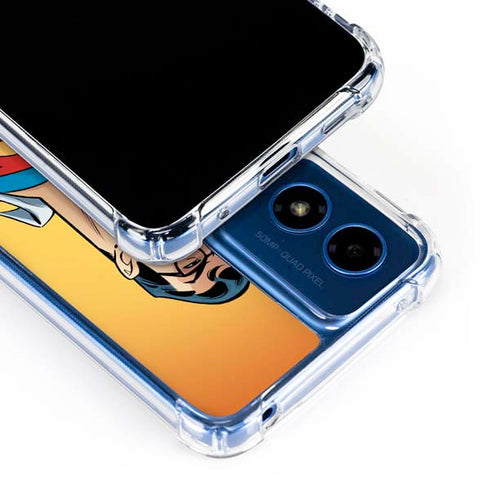 DC Comics Superman 90's Animated Series Moto G 5G (2024) Clear Case