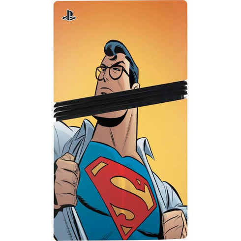 DC Comics Superman 90's Animated Series PS5 Pro Console Skin