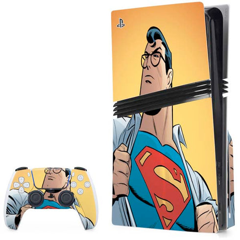 DC Comics Superman 90's Animated Series PS5 Pro Disk Bundle Skin