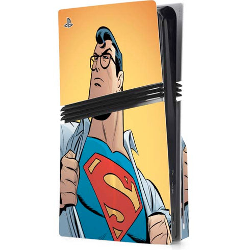 DC Comics Superman 90's Animated Series PS5 Pro Disk Console Skin