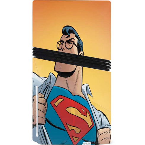 DC Comics Superman 90's Animated Series PS5 Pro Disk Console Skin