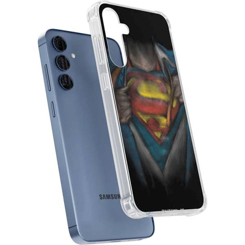 DC Comics Superman Pastel Art Galaxy A35 5G Clear Case