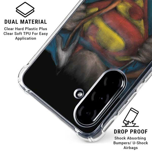 DC Comics Superman Pastel Art Galaxy A36 5G Clear Case