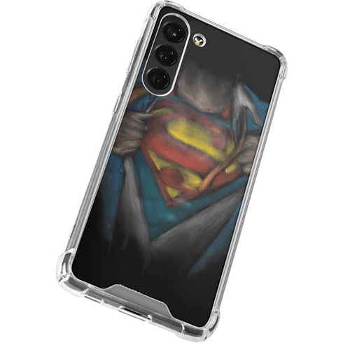DC Comics Superman Pastel Art Galaxy S24 FE Clear Case