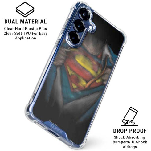 DC Comics Superman Pastel Art Galaxy S25 Clear Case