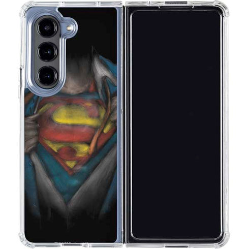 DC Comics Superman Pastel Art Galaxy Z Fold5 5G Clear Case