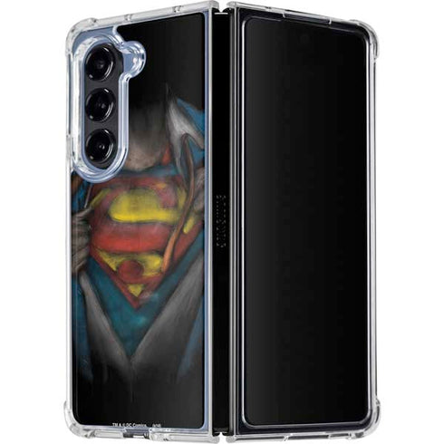 DC Comics Superman Pastel Art Galaxy Z Fold5 5G Clear Case