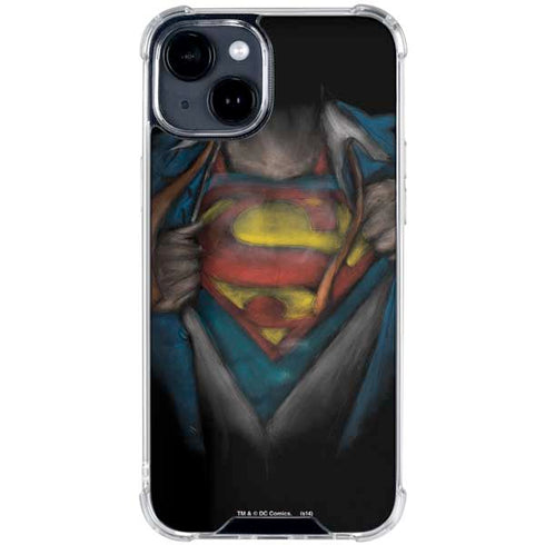 DC Comics Superman Pastel Art iPhone 15 Clear Case