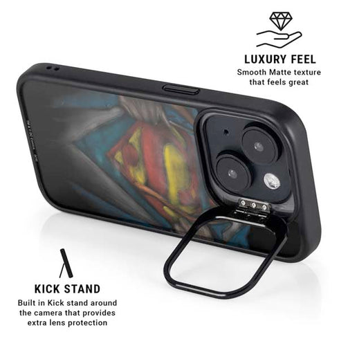 DC Comics Superman Pastel Art iPhone 15 Kickstand Case