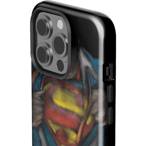 DC Comics Superman Pastel Art iPhone 15 Pro Impact Case