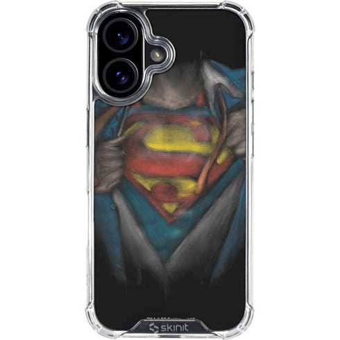 DC Comics Superman Pastel Art iPhone 16 Plus Clear Case