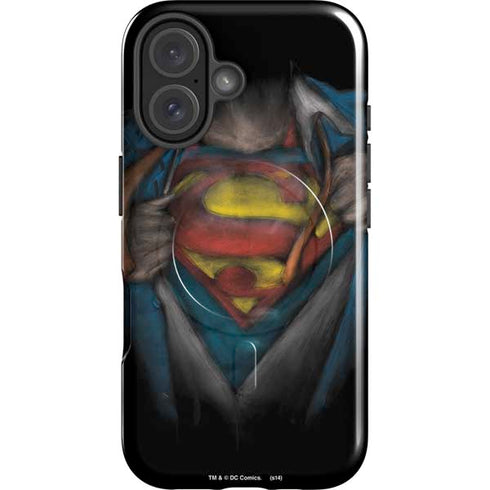 DC Comics Superman Pastel Art iPhone 16 Plus Magsafe Impact Case